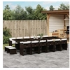 Image de Ensemble à manger de jardin et coussins 17 pcs marron rotin 3277952