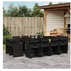 Image de Ensemble à manger de jardin 13 pcs coussins noir résine tressée 3277986