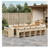 Image de 15-delige Tuinset met kussens poly rattan beige3278007