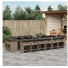 Image de Ensemble à manger de jardin 17 pcs et coussins résine tressée 3278011