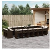 Image de Ensemble à manger de jardin et coussins 17 pcs marron rotin 3278012