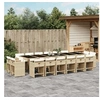Image de Ensemble à manger de jardin et coussins 17 pcs beige 3278013