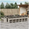 Image de Ensemble à manger de jardin et coussins 17 pcs gris clair rotin 3278014