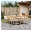 Image de Ensemble à manger de jardin et coussins 9 pcs beige Poly rotin 3278055