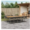 Image de 11-delige Tuinset met kussens poly rattan grijs3278065