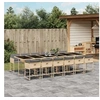 Image de Ensemble à manger de jardin coussins 13 pcs mélange beige rotin 3278075