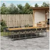Image de 13-delige Tuinset met kussens poly rattan grijs3278077