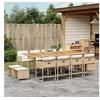 Image de Ensemble à manger de jardin et coussins 13 pcs beige 3278115