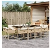 Image de Ensemble à manger de jardin et coussins 13 pcs beige 3278169