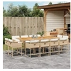 Image de Ensemble à manger de jardin et coussins 13 pcs beige 3278175