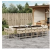 Image de Ensemble à manger de jardin et coussins 15 pcs beige 3278181