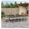 Image de Ensemble à manger de jardin et coussins 15 pcs gris clair rotin 3278182