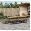 Image de 15-delige Tuinset met kussens poly rattan grijs3278185