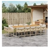 Image de Ensemble à manger de jardin et coussins 15 pcs beige 3278187