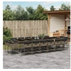 Image de Ensemble à manger de jardin 17 pcs et coussins résine tressée 3278191