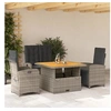 Image de Salon de jardin rotin gris 4 pieces 110 x 110 x 71 cm