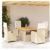 Image de Ensemble à Manger de Jardin avec Coussins 5pcs, Table de Terrasse, Meubles de Patio, Mobilier d'Extérieur, Beige 3277353