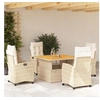 Image de Salon de jardin resine tressee beige 5 pieces 110.0 x 110 x 71 cm
