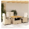 Image de Ensemble à Manger de Jardin avec Coussins 4 pcs, Table de Terrasse, Ensemble de Meubles de Patio, Mobilier 3277416