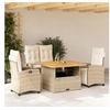 Image de Ensemble à Manger de Jardin avec Coussins 4 pcs, Table de Terrasse, Ensemble de Meubles de Patio, Mobilier 3277417