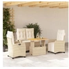 Image de Ensemble à Manger de Jardin avec Coussins 4 pcs, Table de Terrasse, Ensemble de Meubles de Patio, Mobilier 3277420