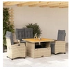 Image de Ensemble à Manger de Jardin avec Coussins 4 pcs, Table de Terrasse, Ensemble de Meubles de Patio, Mobilier 3277429