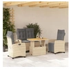 Image de Ensemble à Manger de Jardin avec Coussins 4 pcs, Table de Terrasse, Ensemble de Meubles de Patio, Mobilier 3277432