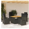 Image de Ensemble à Manger de Jardin avec Coussins 5pcs, Table de Terrasse, Ensemble de Meubles de Patio, Mobilier 3277450