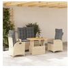 Image de Ensemble à Manger de Jardin avec Coussins 4 pcs, Table de Terrasse, Meubles de Patio, Mobilier d'Extérieur, Beige 3277491