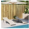 Image de Chaises longues lot de 2 avec coussins beige résine tressée