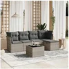 Image de Salon de Jardin avec Coussins 6 pcs, Canapés de Terrasse, Ensemble de Meubles de Patio, Mobilier d'Extérieur, Gris 3263148