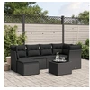 Image de Salon de Jardin avec Coussins 7 pcs, Canapés de Terrasse, Ensemble de Meubles de Patio, Mobilier d'Extérieur, Noir 3263181
