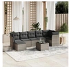 Image de Salon de jardin modulable rotin 7 personnes gris 62 x 62 x 69 cm 8 pieces