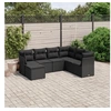 Image de Salon de Jardin avec Coussins 7 pcs, Canapés de Terrasse, Ensemble de Meubles de Patio, Mobilier d'Extérieur, Noir 3263211