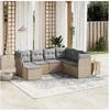 Image de Salon de Jardin avec Coussins 7 pcs, Canapés de Terrasse, Ensemble de Meubles de Patio, Mobilier d'Extérieur, Mélange 3263215