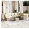 Image de Salon de jardin modulable resine tressee beige 9 pieces 62 x 62 x 69 cm