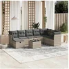 Image de Salon de Jardin avec Coussins 9 pcs, Canapés de Terrasse, Ensemble de Meubles de Patio, Mobilier d'Extérieur, Gris 3263288