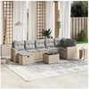 Image de Salon de jardin modulable beige rotin 8 pieces 62 x 62 x 69 cm