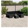 Image de Salon de Jardin avec Coussins 8 pcs, Canapés de Terrasse, Ensemble de Meubles de Patio, Mobilier d'Extérieur, Noir 3263531