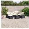 Image de Salon de Jardin avec Coussins 8 pcs, Canapés de Terrasse, Ensemble de Meubles de Patio, Mobilier d'Extérieur, Noir 3263532