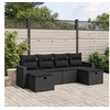Image de Salon de Jardin avec Coussins 6 pcs, Canapés de Terrasse, Ensemble de Meubles de Patio, Mobilier d'Extérieur, Noir 3263541