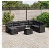 Image de Salon de Jardin avec Coussins 9 pcs, Canapés de Terrasse, Ensemble de Meubles de Patio, Mobilier d'Extérieur, Noir 3263591