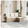 Image de Salon de jardin modulable Pack de 4 pièces GENERIQUE résine tressée beige 4 personnes 62 x 55 x 69 cm