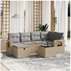 Image de Salon de Jardin avec Coussins 7 pcs, Canapés de Terrasse, Ensemble de Meubles de Patio, Mobilier d'Extérieur, Mélange 3263805
