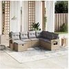 Image de Salon de Jardin avec Coussins 7 pcs, Canapés de Terrasse, Ensemble de Meubles de Patio, Mobilier d'Extérieur, Mélange 3263835