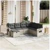 Image de Salon de Jardin avec Coussins 7 pcs, Canapés de Terrasse, Ensemble de Meubles de Patio, Mobilier d'Extérieur, Gris 3263838