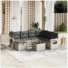 Image de Salon de Jardin avec Coussins 8 pcs, Canapés de Terrasse, Ensemble de Meubles de Patio, Mobilier d'Extérieur, Gris 3263848