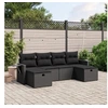 Image de Salon de jardin modulable resine tressee 6 pieces 6 personnes 62 x 55 x 69 cm noir