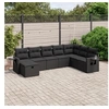 Image de Salon de Jardin avec Coussins 8 pcs, Canapés de Terrasse, Ensemble de Meubles de Patio, Mobilier d'Extérieur, Noir 3263891