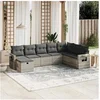 Image de Salon de Jardin avec Coussins 8 pcs, Canapés de Terrasse, Ensemble de Meubles de Patio, Mobilier d'Extérieur, Gris 3263898